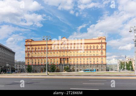 Das Hauptbüro des Föderalen Sicherheitsdienstes in Moskau, Russische Föderation. Lubjanka ist Hauptquartier des FSB (KGB) und verbundenes Gefängnis auf Lubjanka Stockfoto