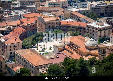 Giuseppe Garibaldi Plaza - Terracina - Italien Stockfoto