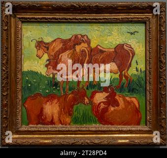 Paris, Frankreich - 10 08 2023: Museum Orsay. Die Kühe gemalt von Vincent Van Gogh Stockfoto