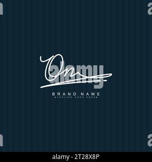 ON Signature Logo – handgeschriebene Vektor-Logo-Vorlage für AUF Alphabet Stock Vektor