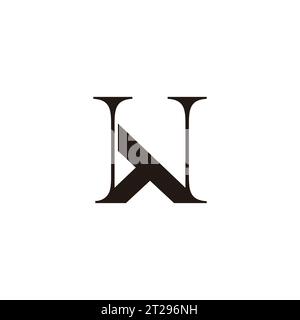 Letter TW einfacher Logovektor mit verknüpfter Schriftart Stock Vektor