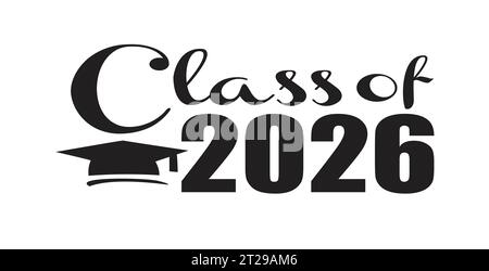 Senioren Klasse Von 2026 Vektor, T-Shirt-Design Stock Vektor