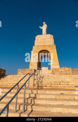 Aussichtspunkt des Cerro San Cristobal de la Muralla de Jairan und der Alcazaba in der Stadt Almeria, Andalusien. Spanien. Costa del sol in der Stockfoto