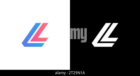 LL-Logo, LL-Monogramm, anfängliches LL-Logo, Letter LL-Logo, Symbol, Vektor Stock Vektor