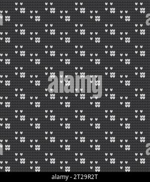 Nahtloses Strickmuster mit Katzenpfoten Stock Vektor