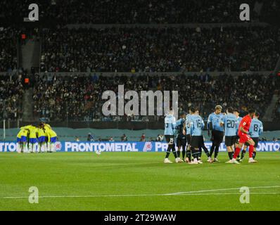 Montevideu, Uruguay. Oktober 2023. Teams im Vorschauspiel Uruguay gegen Brasilien, für 2026 Qualifikationsspiele, Montevideo, Uruguay. Quelle: Enzo vignoli/FotoArena/Alamy Live News Stockfoto