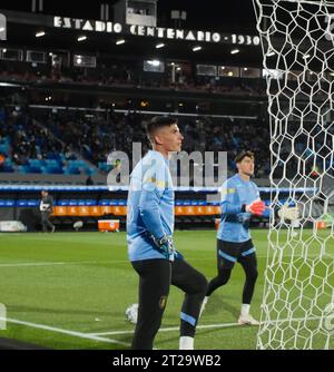 Montevideu, Uruguay. Oktober 2023. Sergio Rochet zeigt das Training für das Spiel gegen Brasilien, für die Qualifikation 2026, Montevideo, Uruguay. Quelle: Enzo vignoli/FotoArena/Alamy Live News Stockfoto