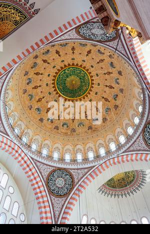 Istanbul, Türkei, Kuppel der Süleymaniye-Moschee (Türkisch, Süleymaniye Camii) auf dem Dritten Hügel von Istanbul, nur Editorial. Stockfoto