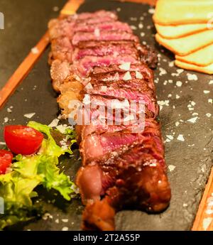 Ausgezeichnete Stücke von hochwertigem galizischem Rindfleisch Stockfoto