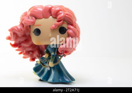 Washington, USA - 17. Oktober 2023: Funko POP Vinyl Figur der Merida Prinzessin Stockfoto