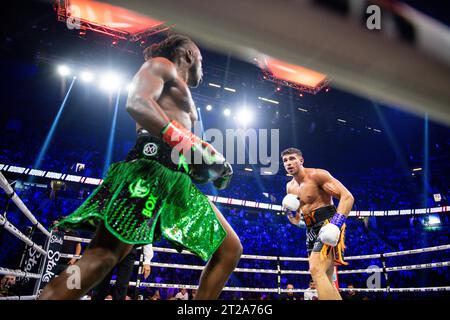 Manchester, Großbritannien. Tommy Fury bekämpft KSI während der Prime Card-Veranstaltung in der Manchester Arena. Wut gewann durch Mehrheitsentscheidung. Quelle: Benjamin Wareing/Alamy Live News Stockfoto