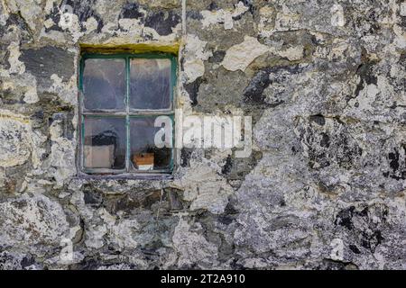 Verlassenes Haus in der Nähe von Arivruaich auf der Isle of Lewis, Schottland. Stockfoto