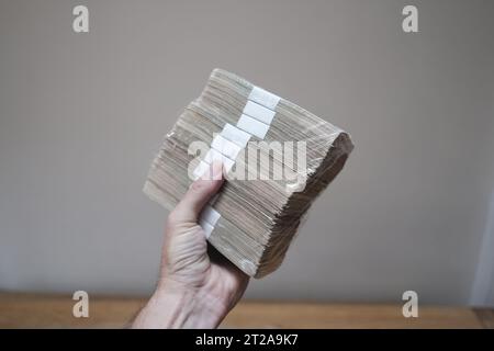 Stapel Bargeld - Millionen, Milliarden Dollar. Stockfoto