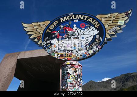 Timmelsjoch Hochalpenstraße zwischen Österreich und Italien Stockfoto