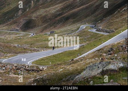 Timmelsjoch Hochalpenstraße zwischen Österreich und Italien Stockfoto