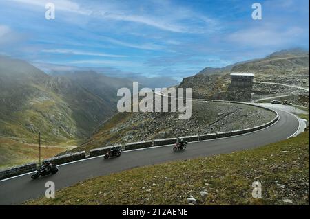 Timmelsjoch Hochalpenstraße zwischen Österreich und Italien Stockfoto