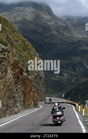 Timmelsjoch Hochalpenstraße zwischen Österreich und Italien Stockfoto