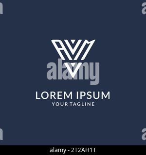 AM Triangle Monogramm Logo Design Ideen, kreatives Initial Letter Logo mit dreieckiger Form Logo Vektor Stock Vektor