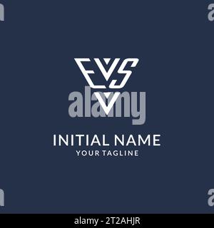 Es Triangle Monogramm Logo Design Ideen, kreatives Initial Letter Logo mit dreieckiger Form Logo Vektor Stock Vektor