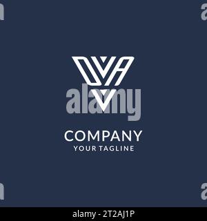 DA-Dreieck-Monogramm-Logo-Design-Ideen, kreatives Initial Letter-Logo mit dreieckigem Logo-Vektor Stock Vektor