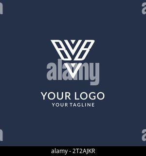 BB Triangle Monogramm Logo Design Ideen, kreatives Initial Letter Logo mit dreieckiger Form Logo Vektor Stock Vektor