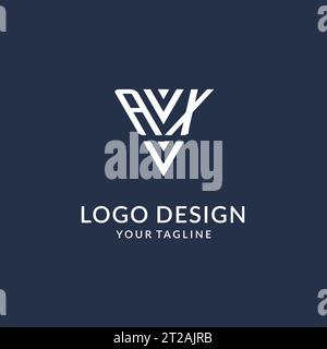 AX Dreieck Monogramm Logo Design Ideen, kreatives Initial Letter Logo mit dreieckiger Form Logo Vektor Stock Vektor