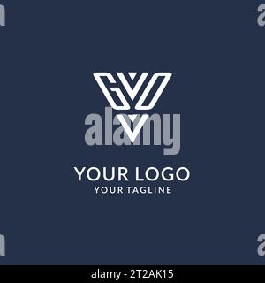 Triangle Monogramm Logo Design Ideen, kreatives Initial Letter Logo mit dreieckigem Logo Vektor Stock Vektor