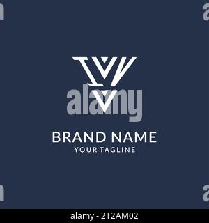 IV Triangle Monogramm Logo Design Ideen, kreatives Initial Letter Logo mit dreieckiger Form Logo Vektor Stock Vektor