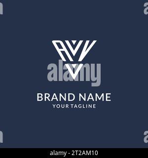 AV-Dreieck-Monogramm-Logo-Design-Ideen, kreatives Initial Letter-Logo mit dreieckigem Logo-Vektor Stock Vektor
