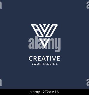 BD Triangle Monogramm Logo Design Ideen, kreatives Initial Letter Logo mit dreieckiger Form Logo Vektor Stock Vektor
