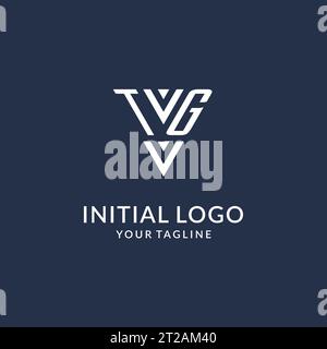 TG Triangle Monogramm Logo Design Ideen, kreatives Initial Letter Logo mit dreieckiger Form Logo Vektor Stock Vektor