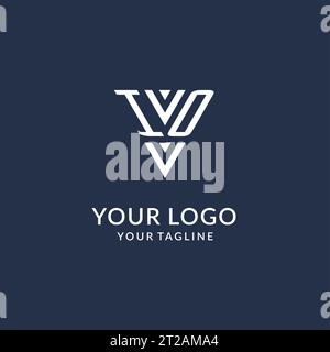 IO Triangle Monogramm Logo Design Ideen, kreatives Initial Letter Logo mit dreieckigem Logo Vektor Stock Vektor