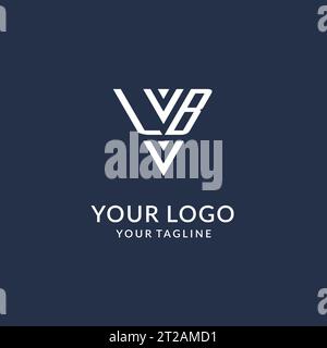 LB Triangle Monogramm Logo Design Ideen, kreatives Initial Letter Logo mit dreieckiger Form Logo Vektor Stock Vektor