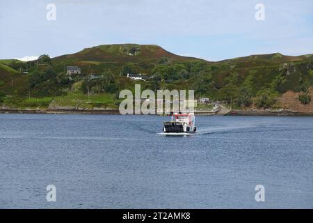 Die Kerrera Ferry verbindet Gallanach auf dem schottischen Festland mit Kerrera, einer kleinen Insel in der Nähe von Oban, Scottish Highlands Stockfoto