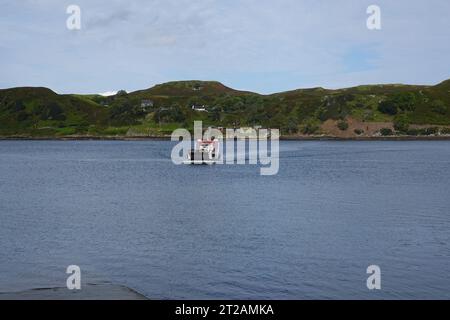 Die Kerrera Ferry verbindet Gallanach auf dem schottischen Festland mit Kerrera, einer kleinen Insel in der Nähe von Oban, Scottish Highlands Stockfoto