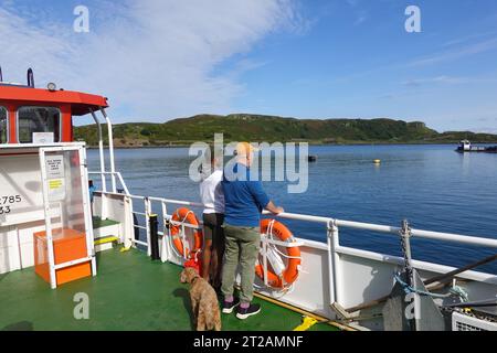 Die Kerrera Ferry verbindet Gallanach auf dem schottischen Festland mit Kerrera, einer kleinen Insel in der Nähe von Oban, Scottish Highlands Stockfoto