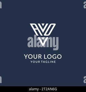 RO Triangle Monogramm Logo Design Ideen, kreatives Initial Letter Logo mit dreieckiger Form Logo Vektor Stock Vektor