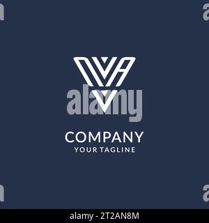 Na Dreieck-Monogramm-Logo-Design-Ideen, kreatives Initial Letter-Logo mit dreieckigem Logo-Vektor Stock Vektor