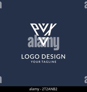 PX-Dreieck-Monogramm-Logo-Design-Ideen, kreatives Initial Letter-Logo mit dreieckigem Logo-Vektor Stock Vektor