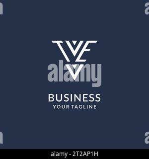 TE Triangle Monogramm Logo Design Ideen, kreatives Initial Letter Logo mit dreieckiger Form Logo Vektor Stock Vektor