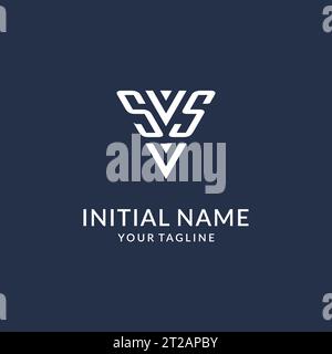 SS-Dreieck-Monogramm-Logo-Design-Ideen, kreatives Initial Letter-Logo mit dreieckigem Logo-Vektor Stock Vektor