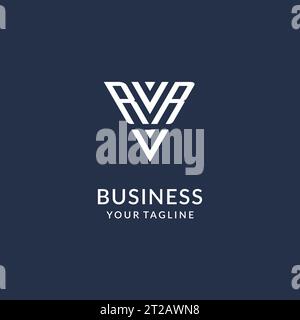 Design-Ideen für das RR-Dreieck-Monogramm-Logo, kreatives Anfangsbuchstaben-Logo mit dreieckigem Logo-Vektor Stock Vektor