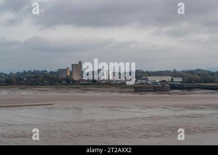 Sharpness Docks vom Forest of Dean Side Stockfoto