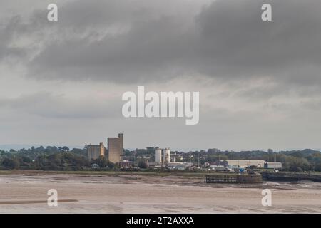 Sharpness Docks vom Forest of Dean Side Stockfoto