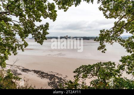 Sharpness Docks vom Forest of Dean Side Stockfoto