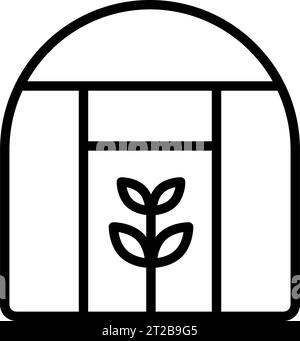 ECO House Icon, Logo Green Energy in Home, umweltfreundliches Gebäude, Gewächshauskonzept, moderne ökologische Architektur, dünne Linie Symbol auf weißem Ba Stock Vektor