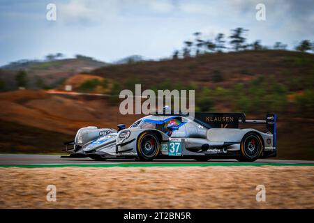 Portimao, Portugal. September 2023. 37 COIGNY Alexandre (che), JAKOBSEN Malthe (dnk), LAPIERRE Nicolas (fra), Cool Racing, Oreca Gibson 07 - Gibson, Action während der 4 Stunden der Algarve 2023, 5. Runde der europäischen Le Mans Serie 2023 vom 18. Bis 20. Oktober 2023 in Portimao, Portugal - Foto Paulo Maria/DPPI Credit: DPPI Media/Alamy Live News Stockfoto