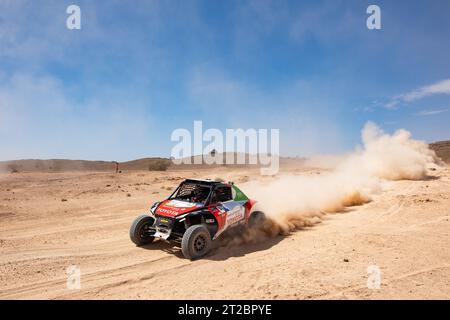 312 AKKEL Dania (sau), PERRY Taye (ger), Wevers Sport, Taurus T3Max, FIA W2RC, Aktion während der ersten Phase der Rallye du Maroc 2023, am 14. Oktober 2023 zwischen Agadir und Zagora, Marokko - Foto Joao Filipe/DPPI Credit: DPPI Media/Alamy Live News Stockfoto