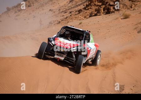 312 AKKEL Dania (sau), PERRY Taye (ger), Wevers Sport, Taurus T3Max, FIA W2RC, Aktion während der zweiten Phase der Rallye du Maroc 2023 am 15. Oktober 2023 in Zagora, Marokko - Foto Joao Filipe/DPPI Credit: DPPI Media/Alamy Live News Stockfoto