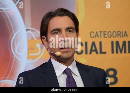 Rom, Italien. Oktober 2023. CEOforLIFE CLUBHOUSE - MONTECITORIO, Rom, Italien, 18. Oktober 2023, Giampiero Marrazzo, Journalist beim CEO for Life Awards Italia 2023 - News Credit: Live Media Publishing Group/Alamy Live News Stockfoto